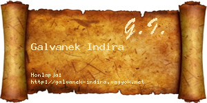 Galvanek Indira névjegykártya